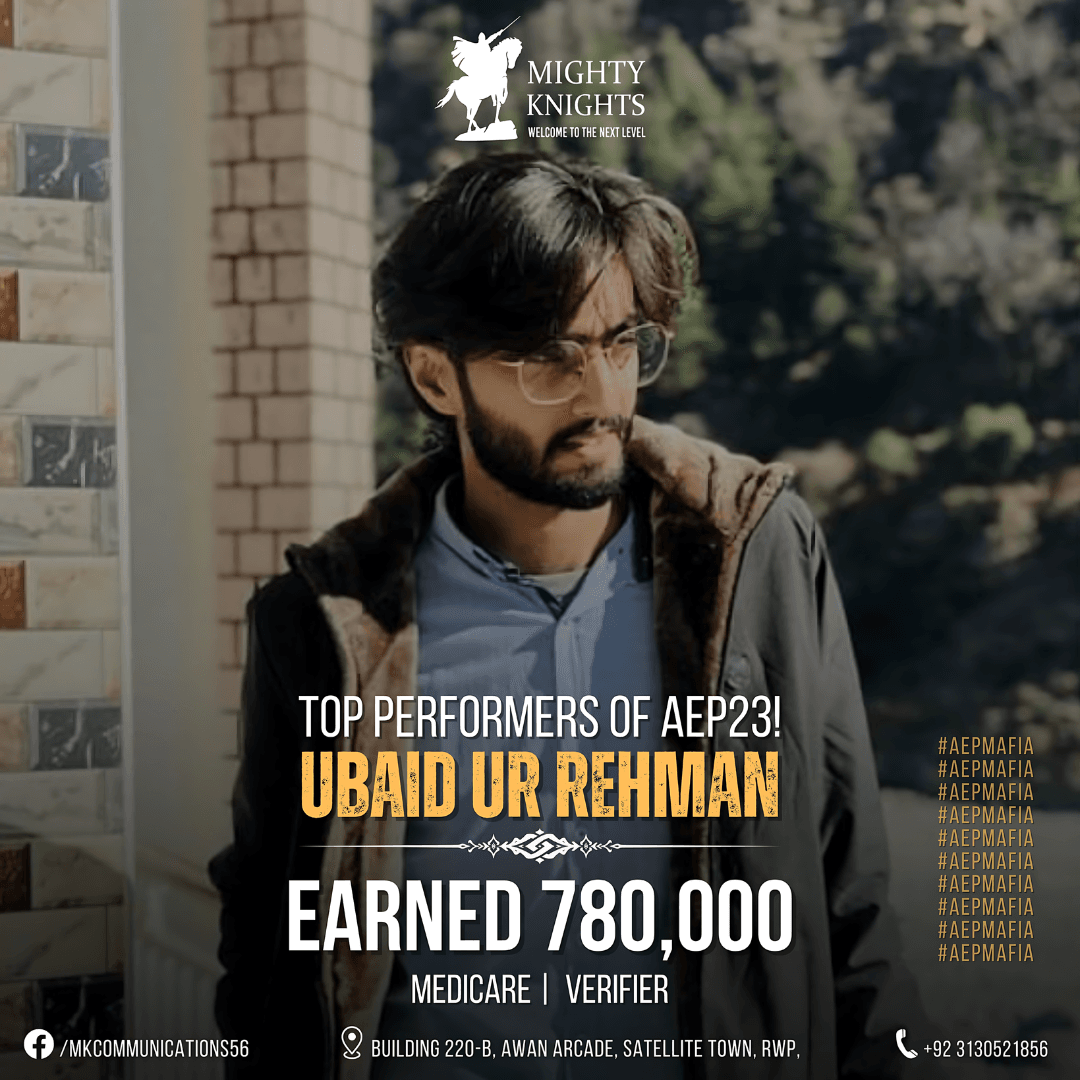 Ubaid Ur Rehman — Top Performer at Mighty Knights Communications