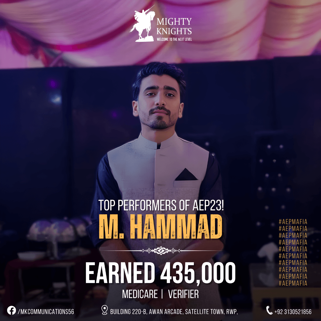 M. Hammad — Top Performer at Mighty Knights Communications