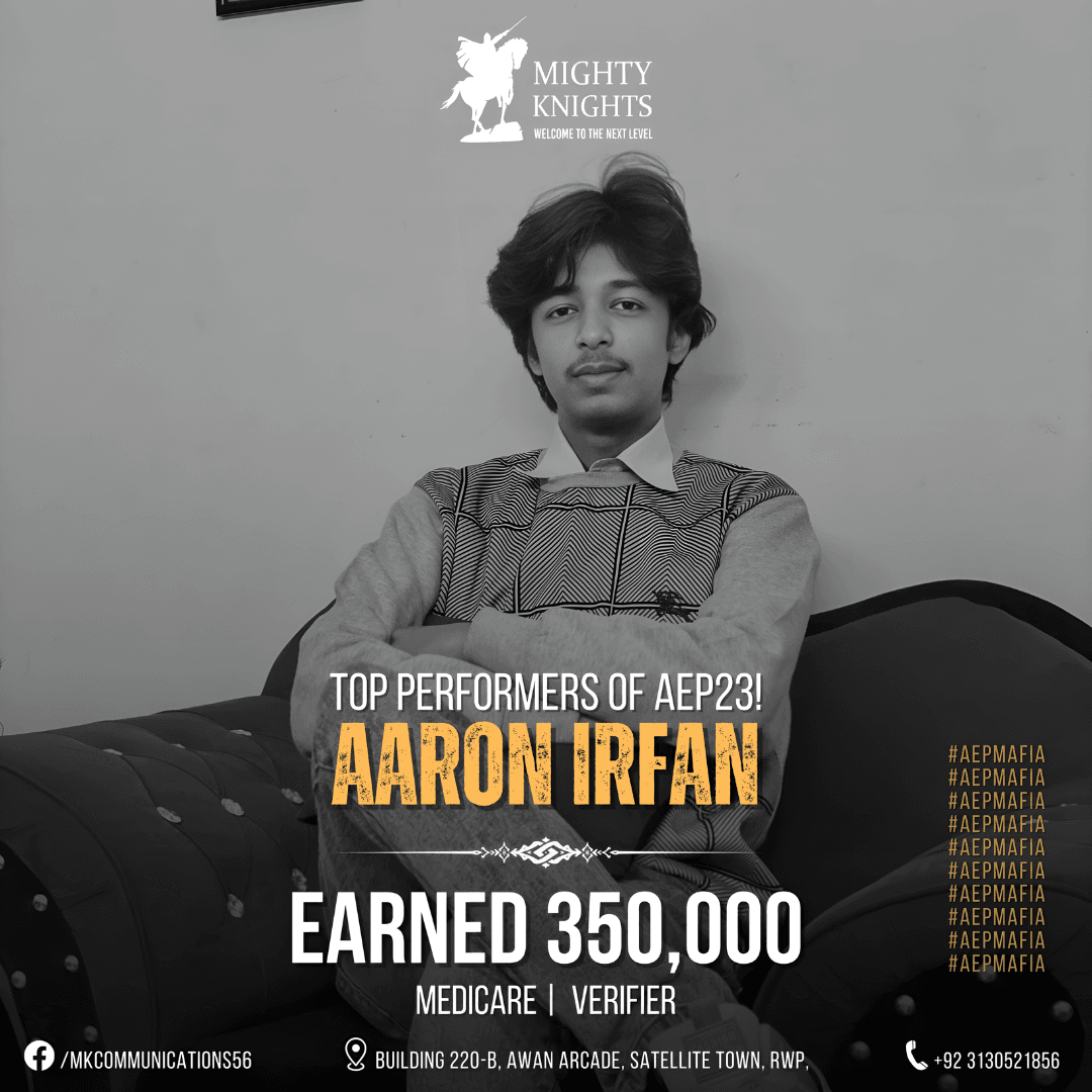 Aaron Irfan — Top Performer at Mighty Knights Communications