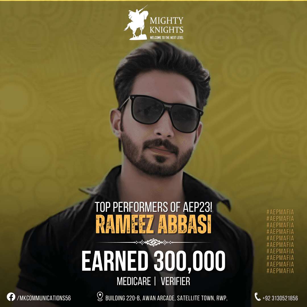 Rameez Abbasi — Top Performer at Mighty Knights Communications