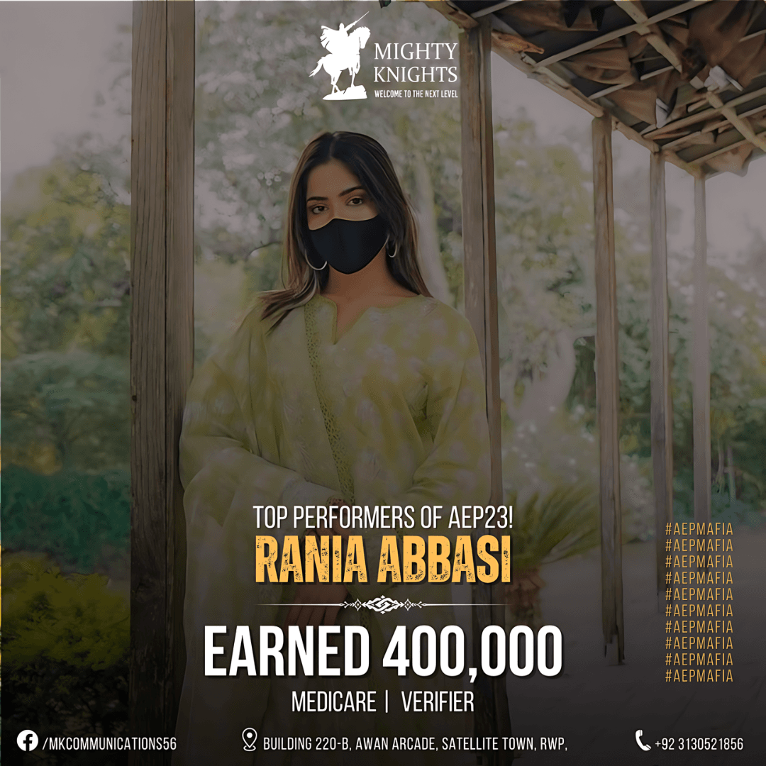 Rania Abbasi — Top Performer at Mighty Knights Communications