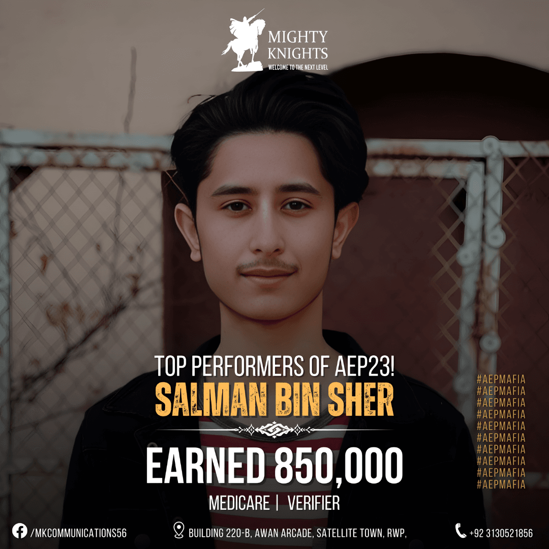 Salman Bin Sher — Top Performer at Mighty Knights Communications