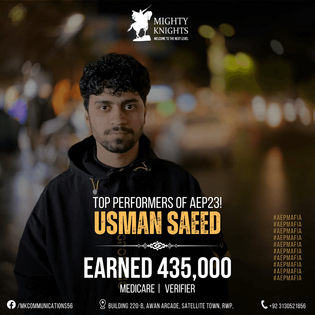 Usman Saeed — Top Performer at Mighty Knights Communications
