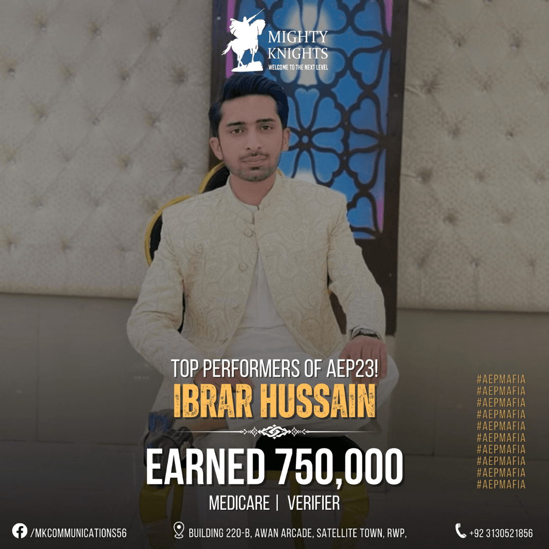Ibrar Hussain — Top Performer at Mighty Knights Communications