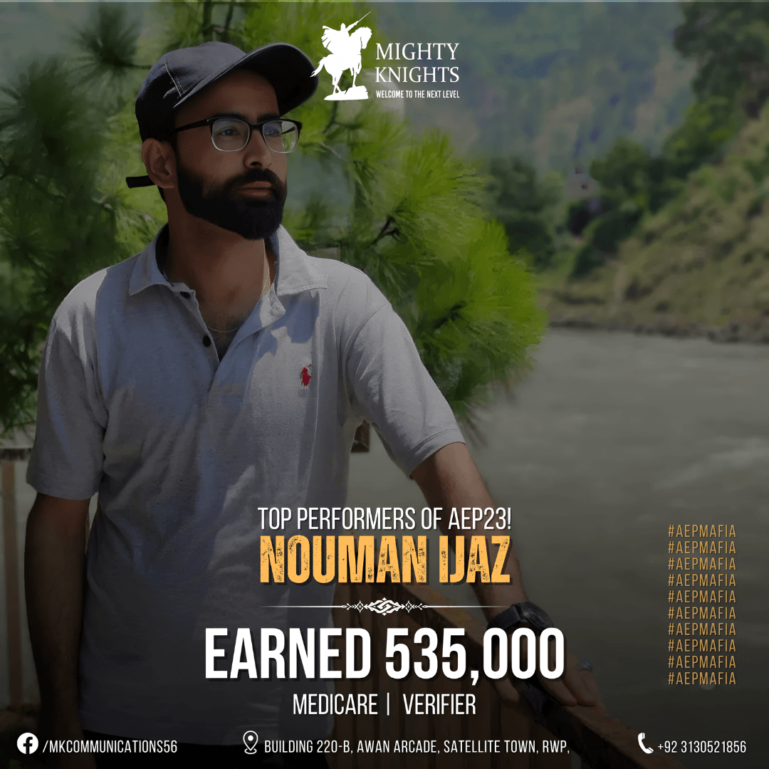 Nouman Ijaz — Top Performer at Mighty Knights Communications